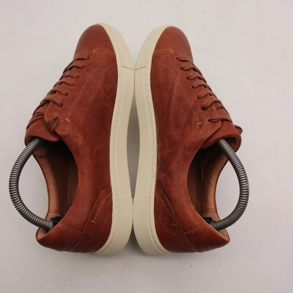 Frye Ivy Women's Size 9.5 M Cognac Brown Low Lace Leather Sneakers - Picture 6 of 9